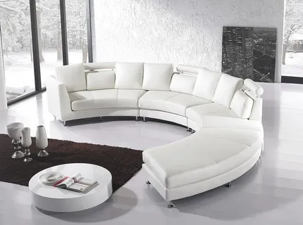 Półokrągła sofa - ciekawe rozwiązanie do dużego salonu