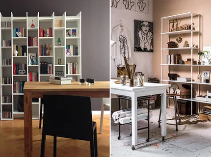 Biblioteczka w salonie dla miłośników literatury