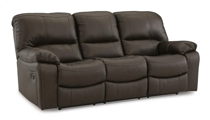 Sofa 3-osobowa z funkcją relax LEESWORTH - brązowy