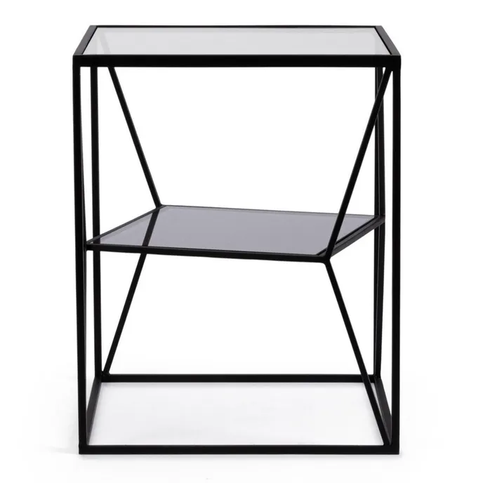 Stolik kwadratowy HYDRA 40x40 - czarny