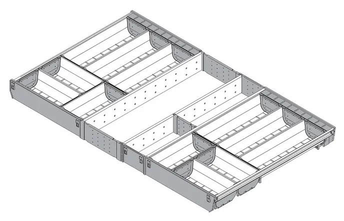 Wkład na sztućce ORGA-LINE do Tandembox - inox / 90x50 cm 