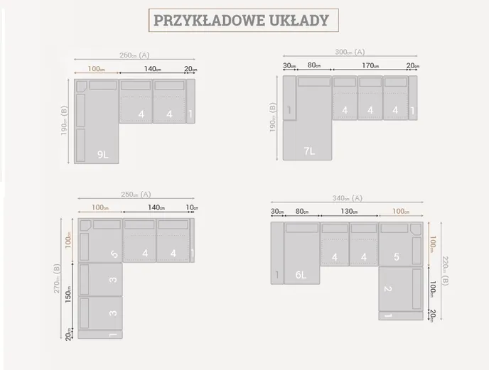 Narożnik LOFT 42 z funkcją spania i dwoma pojemnikami na pościel