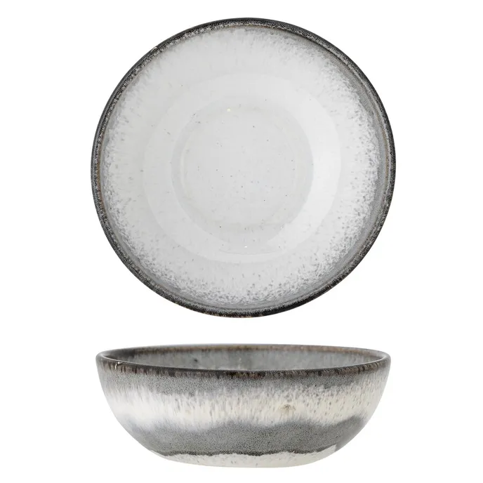 Miska ceramiczna PAULA 16 - szary/biały