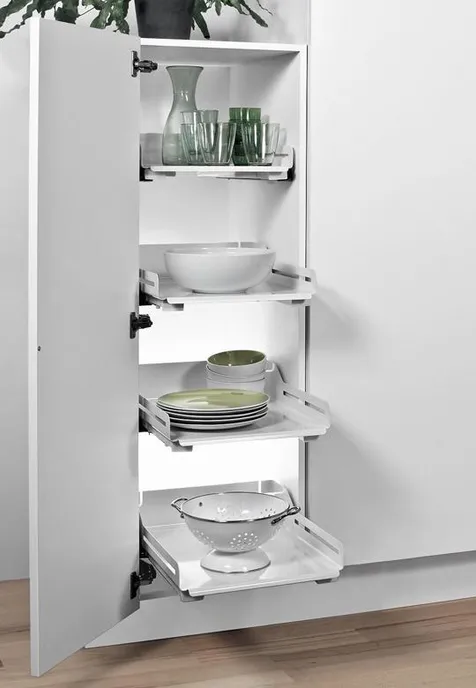 Półka wysuwana EXTENDO Libell 400 z prowadnicami/ biała PEKA