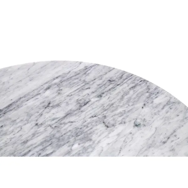Stół okrągły TULIP Marble Carrara 90 - biały