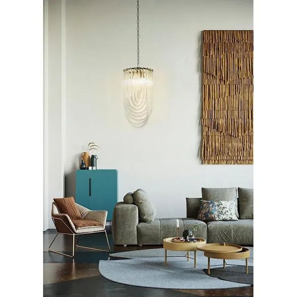 Lampa wisząca MURANO S - chrom/szkło