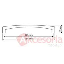 Uchwyt UN40 chrom Rozstaw 128mm(W)