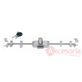 Zamek baskwilowy patentowy prawy Siso X-922 - niklowany / fi 19 mm / bez prętów