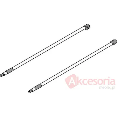 Tandembox plus K/M/N - Relingi Do Prowadnicy dł.600mm Szary