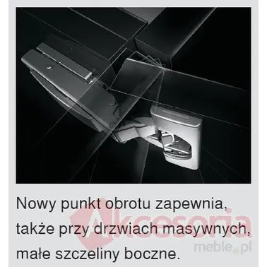 Zawias z hamulcem CLIP Top BLUMOTION - nikiel / 110° / ze sprężyną / drzwi nakładane / Inserta