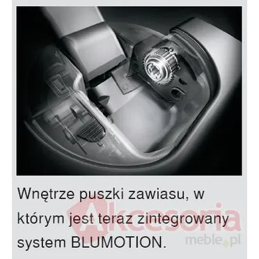 Zawias z hamulcem CLIP Top BLUMOTION - nikiel / 110° / ze sprężyną / drzwi nakładane / Inserta