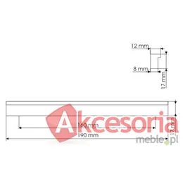 Uchwyt Aluminiowy UA02 128 mm chrom połysk