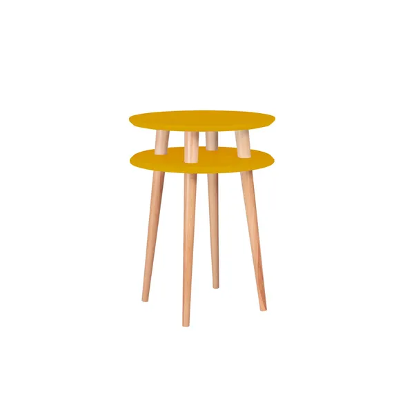 Stolik kawowy UFO 45x61 cm - żółty