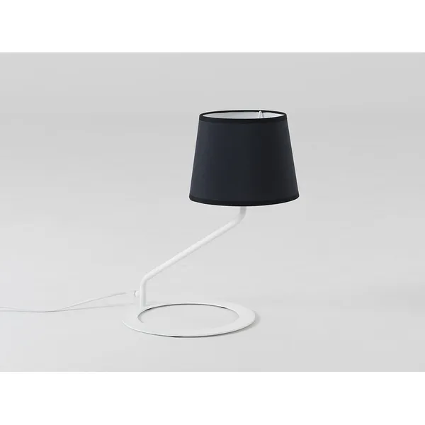 Lampa stołowa SHADE TABLE - klosz czarny/biały