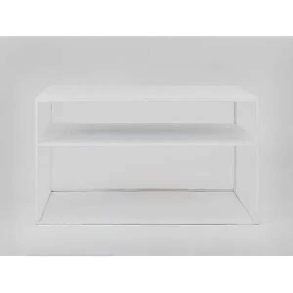 Stół kawowy TENSIO 2 FLOOR METAL 80 - biały