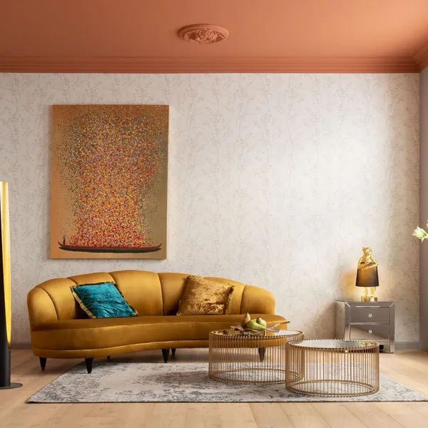 Szafka nocna 2-szufladowa LUXURY - perłowy lustrzany
