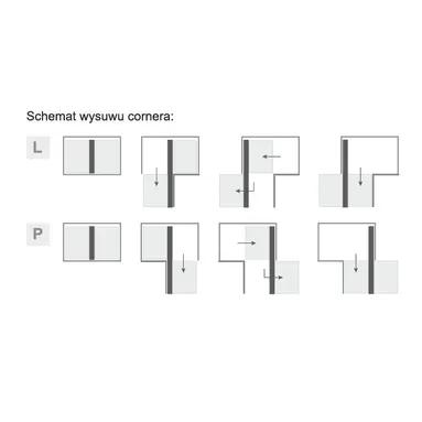 MAXIMA CLASSIC Corner Comfort 800 lewy metal lakier grafit
