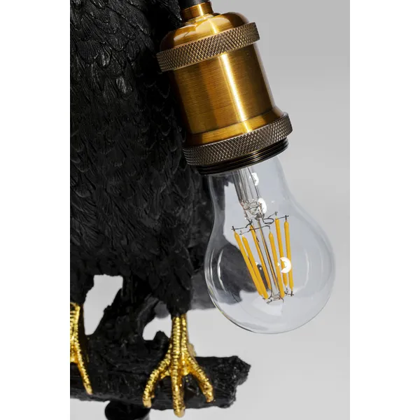 Lampa stołowa ANIMAL SITTING CROW - czarny mat