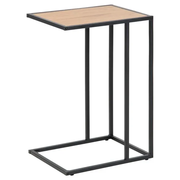 Stolik boczny SEAFORD 43x35 - dziki dąb/czarny
