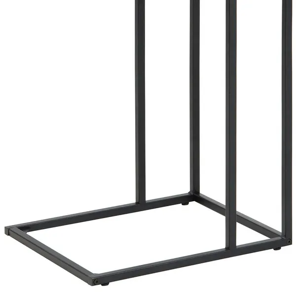 Stolik boczny SEAFORD 43x35 - dziki dąb/czarny