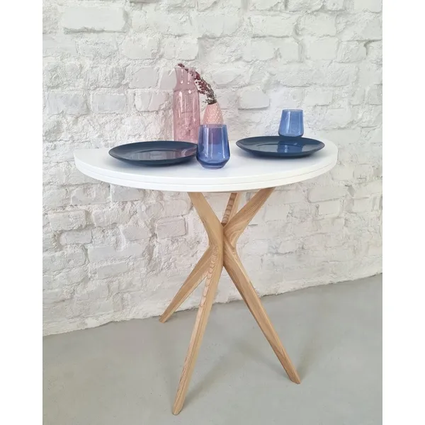 Stół półokrągły JUBI rozkładany 90 cm - grafitowy