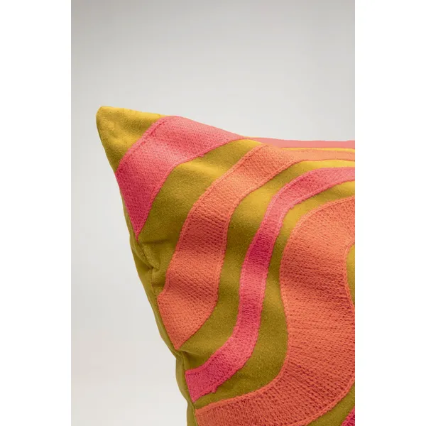 Poduszka dekoracyjna ELECTRIC FEELING 45x45 - żółty/różowy