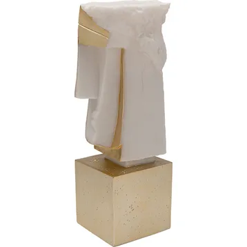 Figurka dekoracyjna FACE FRAME 49 cm - złoty/biały