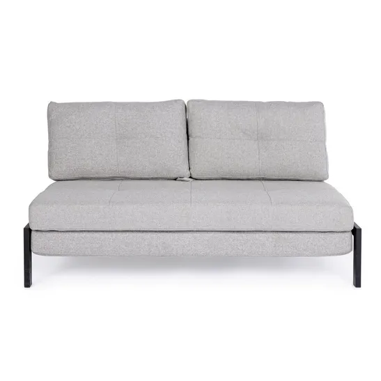 Sofa rozkładana 2-osobowa HAYDEN - szary/czarny