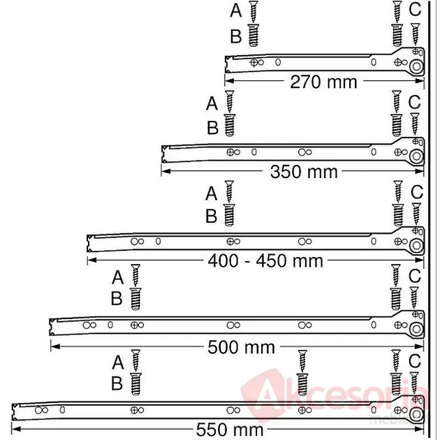 Szuflada METABOX 320N Z Hamulcem h=54mm 45cm Szara Wysuw 75%