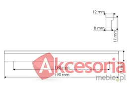 Uchwyt Aluminiowy UA02 224 mm Aluminium Naturalne