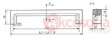 Rys. techniczny Reling Fennel 65.0835, Rozstaw 768 mm, Stal Szlachetna