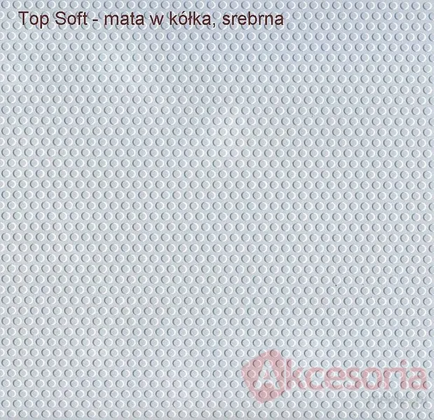 Mata Antpoślizgowa TOP-SOFT szer.150cm W Kółka, Jasnoszara
