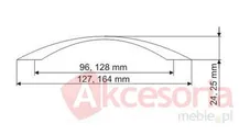 Uchwyt US26 chrom satynowy Rozstaw 96mm