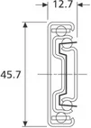 Prowadnica kulkowa DZ3832 / dł. 20 cm / 46 kg / wysuw 100% 