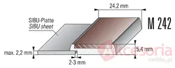 rysunek techniczny Profil SIBU PR Profile M 242 Nero matt SA