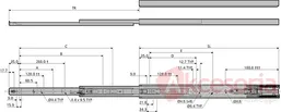Prowadnica kulkowa DZ3832EC 60cm 36kg Z Hamulcem 100% Accuride