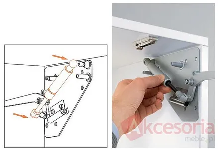 System Otwierania Klap Standard Z Jednym Ramieniem Salice