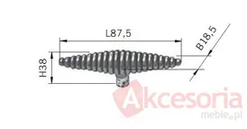 rysunek techniczny Gałka 1542-88 z Kolekcji Allegra Stary Mosiądz