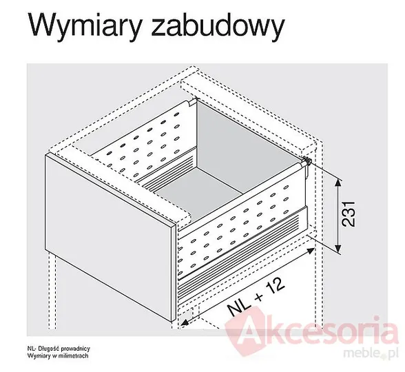 BOXSIDE Z36H Do Metabox Dł.400mm H=128mm Kremowo-BiałySZT
