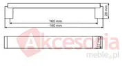 Uchwyt Aluminiowy US48 Biały połysk z przetarciami Rozst 512mm(w