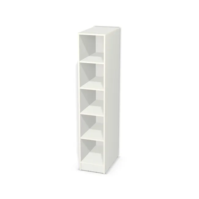 Korpus: W954 SM, Materiał pleców: Plecy z płyty HDF 3 mm (biała), Szerokość: 35 cm, Wysokość: 170 cm, Wysokość z cokołem: 180 cm, Głębokość: 60 cm, Liczba półek: 4 półki, Rozmieszczenie półek: Rozmieszczenie symetryczne półek, Typ podstawy: Cokół 10 cm, Podpórki półek: Podpórki półki fi 5 mm (Basic / ruchome), Obrzeże korpusu: 