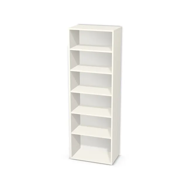 Korpus: W908 SM, Materiał pleców: Plecy z płyty HDF 3 mm (biała), Szerokość: 60 cm, Wysokość: 180 cm, Głębokość: 35 cm, Liczba półek: 5 półek, Rozmieszczenie półek: Własne ustawienie, Typ podstawy: Brak (tylko ślizgacze), Podpórki półek: Podpórki Kuadro z zabezpieczeniem (typ 2) (Premium / z zabezp.), Obrzeże korpusu: , Rodzaj: Zabudowa szeregowa