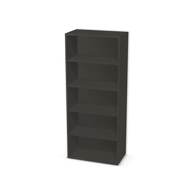 Korpus: Szary grafitowy (U961, ST2), Materiał pleców: Plecy z płyty jak korpus, Szerokość: 62,5 cm, Wysokość: 148 cm, Głębokość: 34 cm, Liczba półek: 4 półki, Rozmieszczenie półek: Własne ustawienie, Typ podstawy: Brak (tylko ślizgacze), Podpórki półek: Podpórki półki fi 5 mm (Basic / ruchome), Obrzeże korpusu: 