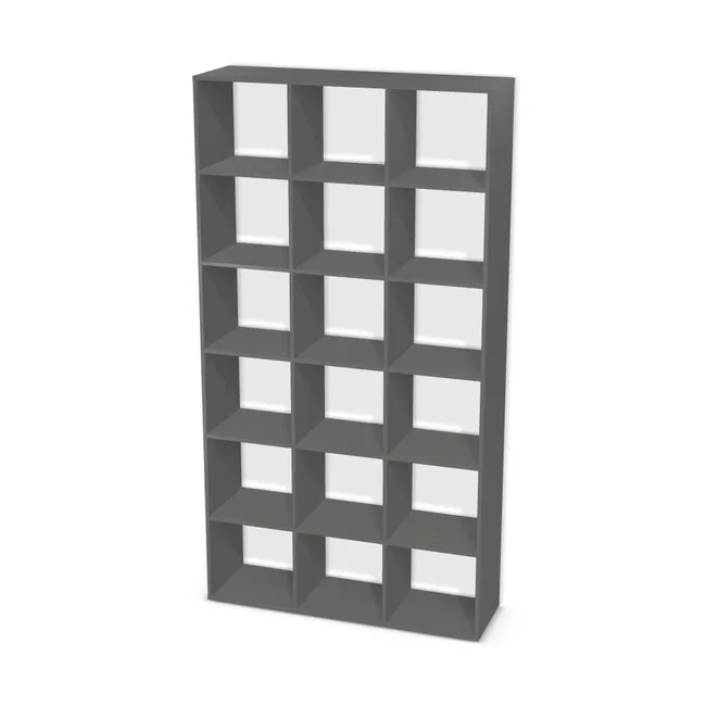 Korpus: Onyx szary (U960, ST9), Przednie i tylne krawędzie: Domyślne (w kolorze korpusu) (U960, ST9), Szerokość: 134 cm, Wysokość: 250 cm, Głębokość: 40 cm, Liczba rzędów: 6 rzędów, Liczba kolumn: 3 kolumny, Typ podstawy: Brak, Obrzeże korpusu: 0,8 mm