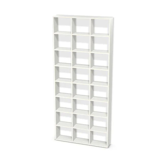 Korpus: W962 SM, Przednie i tylne krawędzie: Domyślne (w kolorze korpusu) (W908, SM), Szerokość: 110 cm, Wysokość: 250 cm, Głębokość: 20 cm, Liczba rzędów: 8 rzędów, Liczba kolumn: 3 kolumny, Typ podstawy: Brak, Obrzeże korpusu: 