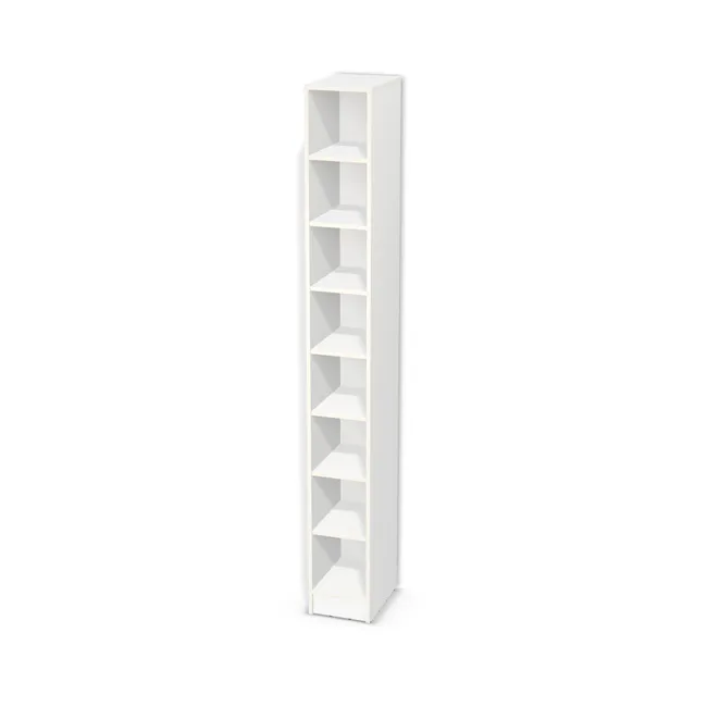 Korpus: Biel Alpejska (WU8685, BS), Materiał pleców: Plecy z płyty jak korpus, Szerokość: 29 cm, Wysokość: 226 cm, Wysokość z cokołem: 236 cm, Głębokość: 40 cm, Liczba półek: 7 półek, Rozmieszczenie półek: Rozmieszczenie symetryczne półek, Typ podstawy: Cokół 10 cm, Podpórki półek: Podpórki półki fi 5 mm (Basic / ruchome), Obrzeże korpusu: 0,8 mm