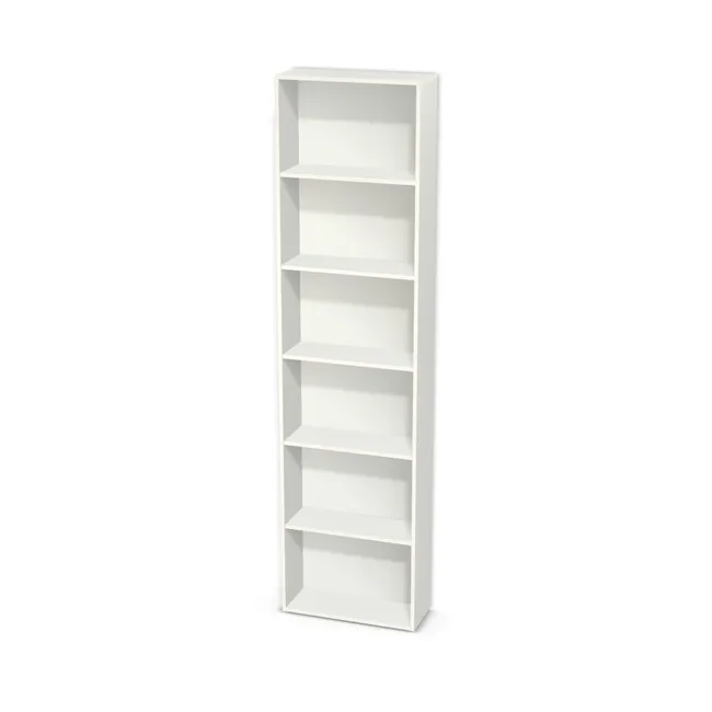 Korpus: W962 SM, Materiał pleców: Plecy z płyty jak korpus, Szerokość: 65 cm, Wysokość: 250 cm, Głębokość: 25 cm, Liczba półek: 5 półek, Rozmieszczenie półek: Rozmieszczenie symetryczne półek, Typ podstawy: Brak (tylko ślizgacze), Podpórki półek: Podpórki półki fi 5 mm (Basic / ruchome), Obrzeże korpusu: 
