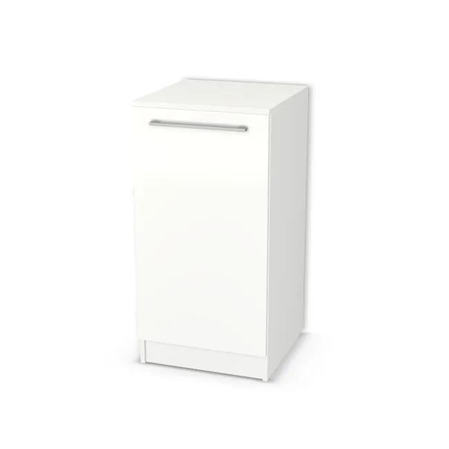 Blat: Bianco mat (U1895L, STEM, 18mm), Front: Bianco (U5000B, STHG), Korpus: Bianco mat (U1895L, STEM), Materiał pleców: Plecy z płyty jak korpus, Szerokość: 50 cm, Wysokość: 90 cm, Wysokość z cokołem: 100 cm, Głębokość: 50 cm, Głębokość z frontem: 51,8 cm, Typ szuflady: Z frontem nakładanym, Typ wieńca górnego: Wieniec górny nakładany, Drzwi: 1 front, Typ podstawy: Cokół 10 cm, Kosz cargo: Rejs Variant MULTI Kosz Na Blieliznę Biały  (Premium), Uchwyty: Uchwyt Chrom 2576 rozstaw 320 mm (Uchwyt 2576 320 mm), Obrzeże korpusu: 1,0 mm, Obrzeże frontu: 1,0 mm, Obrzeże blatu: 1,0 mm, Rozmieszczenie uchwytów: Poziomo (góra frontu 50 mm, środek)