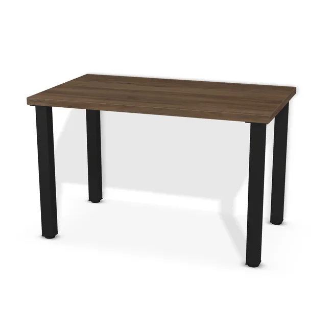 Blat: Orzech Pacific tabak (H3702, ST10, 36mm), Szerokość: 120 cm, Głębokość: 70 cm, Przepusty: Brak, Nóżki: Noga stołu kwadratowa 71cm Czarna (Rejs Kwadr. 60x60), Obrzeże blatu: 2,0 mm