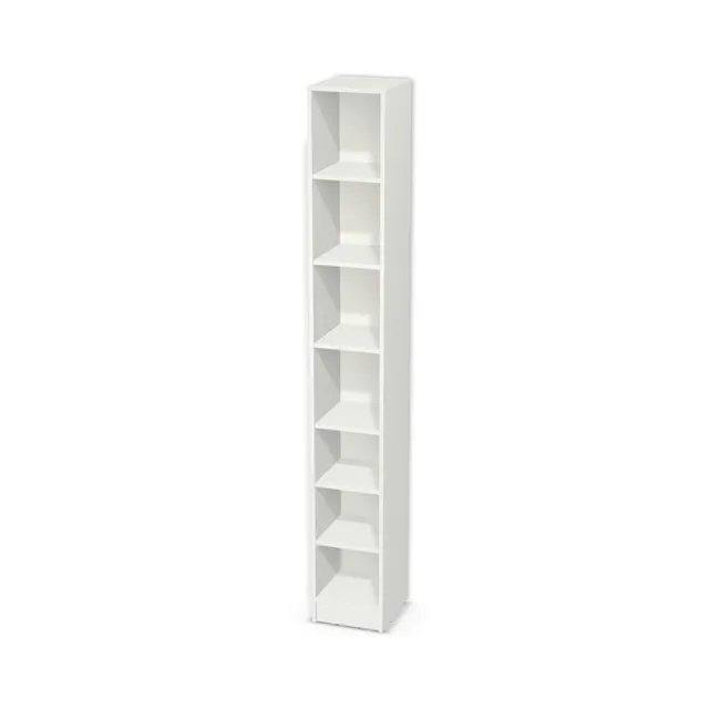 Korpus: W962 SM, Materiał pleców: Plecy z płyty jak korpus, Szerokość: 33 cm, Wysokość: 226 cm, Wysokość z cokołem: 236 cm, Głębokość: 35 cm, Liczba półek: 6 półek, Rozmieszczenie półek: Własne ustawienie, Typ podstawy: Cokół 10 cm, Podpórki półek: Podpórki półki fi 5 mm (Basic / ruchome), Obrzeże korpusu: 
